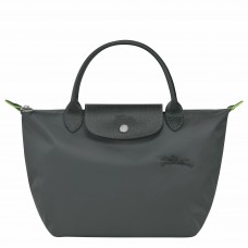 Longchamp Le Pliage Green S Handbag Recycled Canvas Graphite Women