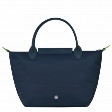 Longchamp Le Pliage Green S Handbag Recycled Canvas Navy Women