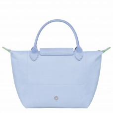 Longchamp Le Pliage Green S Handbag Recycled Canvas Sky Blue Women