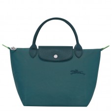 Longchamp Le Pliage Green S Handbag Recycled Canvas Peacock Women