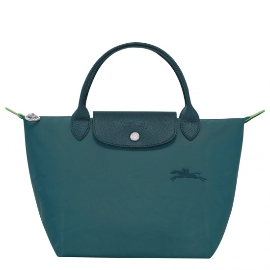 Longchamp Le Pliage Green S Handbag Recycled Canvas Peacock Women