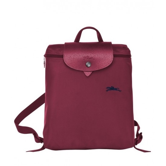 Longchamp Le Pliage Club Backpack Garnet Red 70th Anniversary Edition Women