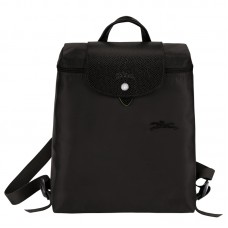 Longchamp Le Pliage Green M Backpack Recycled Canvas Black Women