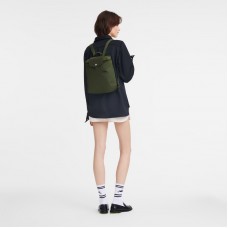 Longchamp Le Pliage Green M Backpack Recycled Canvas Forest Women