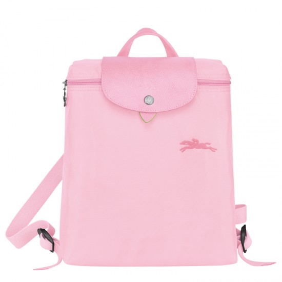 Longchamp Le Pliage Green M Backpack Recycled Canvas Pink Women