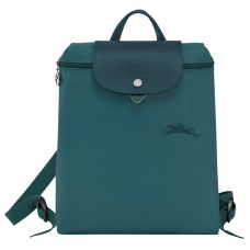 Longchamp Le Pliage Green M Backpack Recycled Canvas Peacock Women