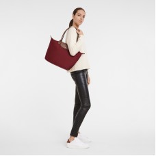 Longchamp Le Pliage Original L Tote Bag Recycled Canvas Red Women