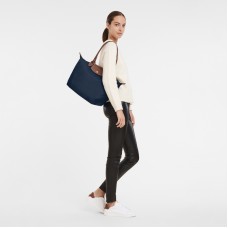 Longchamp Le Pliage Original L Tote Bag Recycled Canvas Navy Women