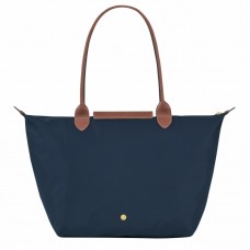 Longchamp Le Pliage Original L Tote Bag Recycled Canvas Navy Women