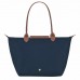 Longchamp Le Pliage Original L Tote Bag Recycled Canvas Navy Women