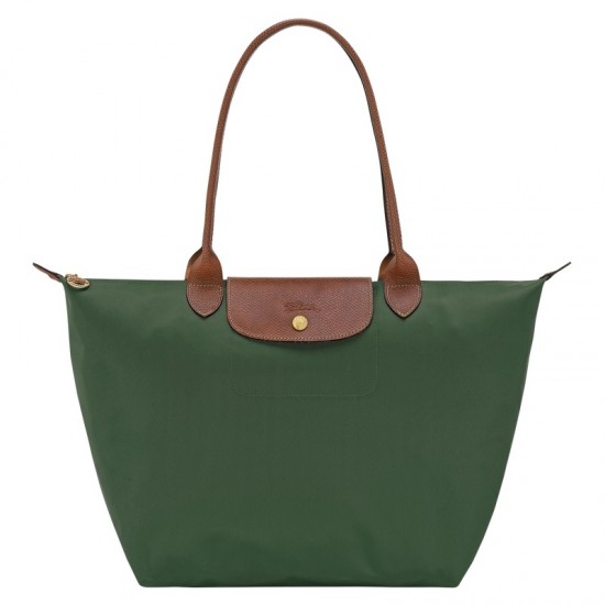 Longchamp Le Pliage Original L Tote Bag British Green Recycled Canvas Women Longchamp Le Pliage Original L Tote Bag British Green Recycled Canvas Women