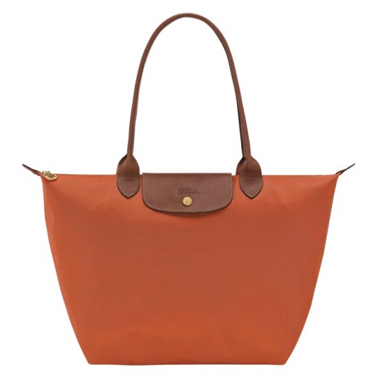 Longchamp Le Pliage Original L Tote Bag Brick Recycled Canvas Women