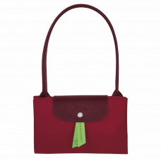 Longchamp Le Pliage Green L Tote Bag Recycled Canvas Red Women