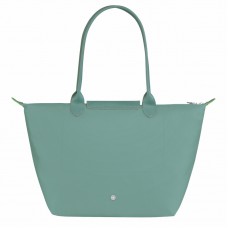 Longchamp Le Pliage Green L Tote Bag Recycled Canvas Lagoon Women