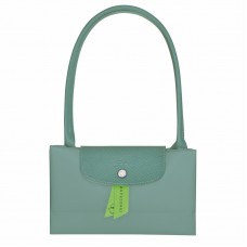 Longchamp Le Pliage Green L Tote Bag Recycled Canvas Lagoon Women