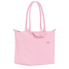 Longchamp Le Pliage Green L Tote Bag Recycled Canvas Pink Women