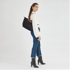 Longchamp Le Pliage Original M Tote Bag Recycled Canvas Black Women