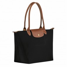 Longchamp Le Pliage Original M Tote Bag Recycled Canvas Black Women