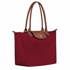 Longchamp Le Pliage Original M Tote Bag Recycled Canvas Red Women