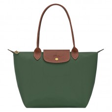 Longchamp Le Pliage Original M Tote Bag British Green Recycled Canvas Women
