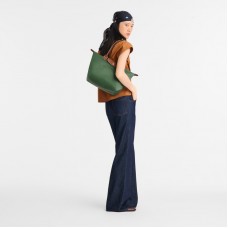 Longchamp Le Pliage Original M Tote Bag British Green Recycled Canvas Women