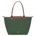 Longchamp Le Pliage Original M Tote Bag British Green Recycled Canvas Women
