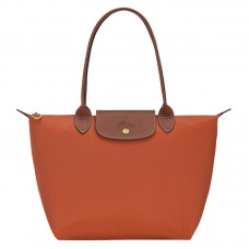 Longchamp Le Pliage Original M Tote Bag Brick Recycled Canvas Women