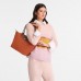 Longchamp Le Pliage Original M Tote Bag Brick Recycled Canvas Women