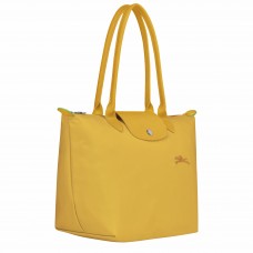Longchamp Le Pliage Green M Tote Bag Recycled Canvas Corn Women