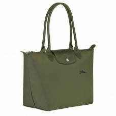 Longchamp Le Pliage Green M Tote Bag Recycled Canvas Forest Women