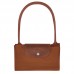 Longchamp Le Pliage Green M Tote Bag Recycled Canvas Cognac Women