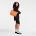 Longchamp Le Pliage Green M Tote Bag Recycled Canvas Orange Women