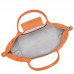 Longchamp Le Pliage Green M Tote Bag Recycled Canvas Orange Women