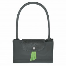 Longchamp Le Pliage Green M Tote Bag Recycled Canvas Graphite Women