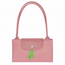 Longchamp Le Pliage Green M Tote Bag Recycled Canvas Petal Pink Women