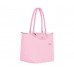 Longchamp Le Pliage Green M Tote Bag Recycled Canvas Pink Women