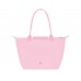 Longchamp Le Pliage Green M Tote Bag Recycled Canvas Pink Women